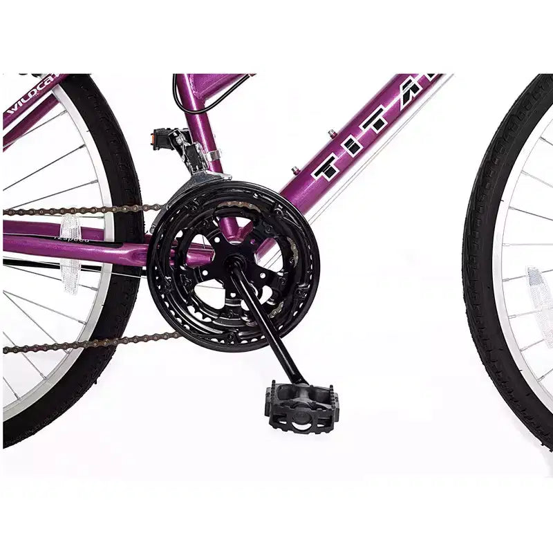 Mountain bike da donna Titan Bikes Wildcat 12 velocità, viola