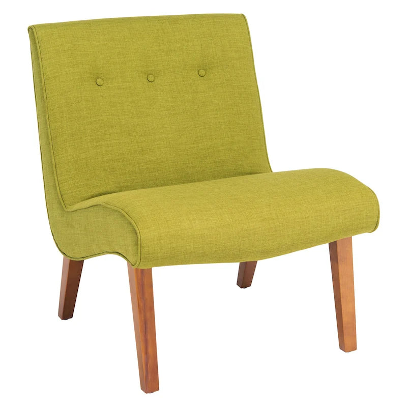 SAFAVIEH Sibille Mid-Century Forest Green Chair - 25.2 x 29.9 x 30.7 - 25Wx30Dx31H