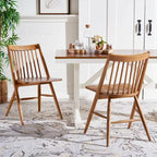 SAFAVIEH Orelia 19 Inch Black Spindle Dining Chair (Set of 2) - 21Wx22Dx34H