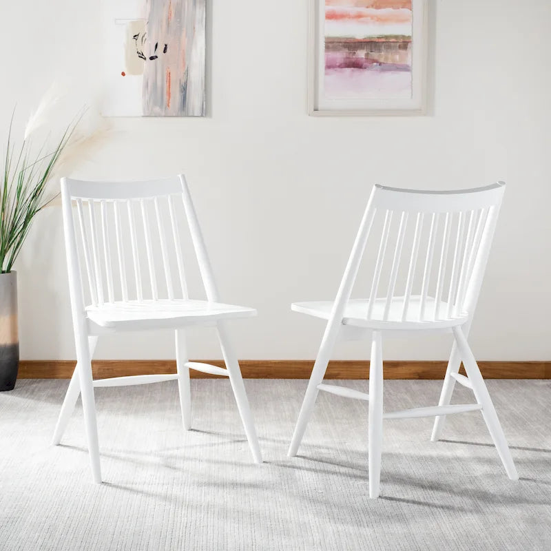 SAFAVIEH Orelia 19 Inch Black Spindle Dining Chair (Set of 2) - 21Wx22Dx34H