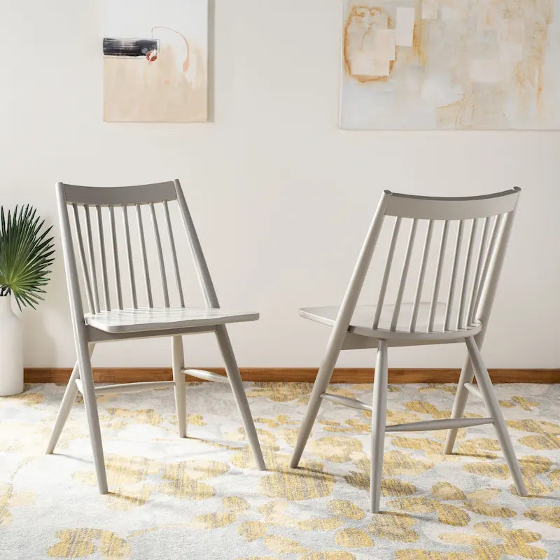 SAFAVIEH Orelia 19 Inch Black Spindle Dining Chair (Set of 2) - 21Wx22Dx34H