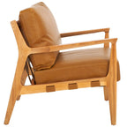SAFAVIEH Donie Solid Wood Accent Chair with Cushion (Fully Assembled) - 28 In. W x 33 In. D x 34 In. H - 28Wx33Dx34H