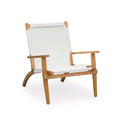 Balkene Home Walker Outdoor Folding Chair All Weather Lounging Chair Portable Seating Solid Acacia Wood - Ivory