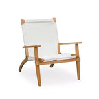 Balkene Home Walker Outdoor Folding Chair All Weather Lounging Chair Portable Seating Solid Acacia Wood - Ivory