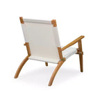 Balkene Home Walker Outdoor Folding Chair All Weather Lounging Chair Portable Seating Solid Acacia Wood - Ivory
