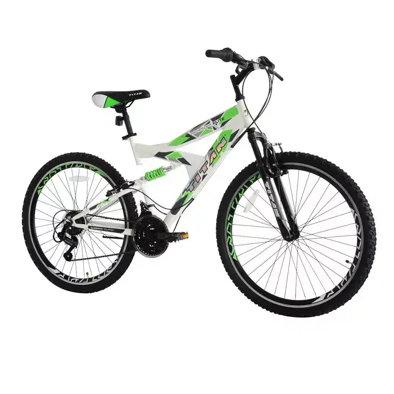 Bicicletta da montagna Titan Pathfinder da uomo 21 velocità per tutti i terreni con doppia sospensione
