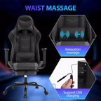 FDW Racing Gaming Chair Video Game Chairs with Computer Desk PU Leather Headrest Lumbar Support & 360-Swivel Seat
