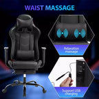 FDW Racing Gaming Chair Video Game Chairs with Computer Desk PU Leather Headrest Lumbar Support & 360-Swivel Seat