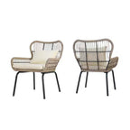 Christopher Knight Home Sedona Outdoor Rope Club Chairs with Cushions (Set of 2)