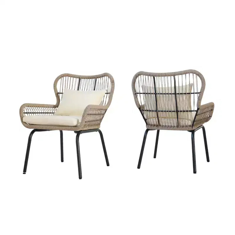 Christopher Knight Home Sedona Outdoor Rope Club Chairs with Cushions (Set of 2)