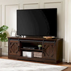 Wampat Farmhouse Sliding Barn Door Wood TV Stand / Storage Cabinet