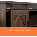 Wampat Farmhouse Sliding Barn Door Wood TV Stand / Storage Cabinet
