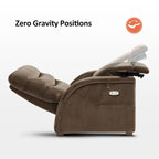 Poltrona Reclinabile MCombo Power Zero Gravity con Poggiatesta Regolabile per Soggiorno, Tessuto ZG334