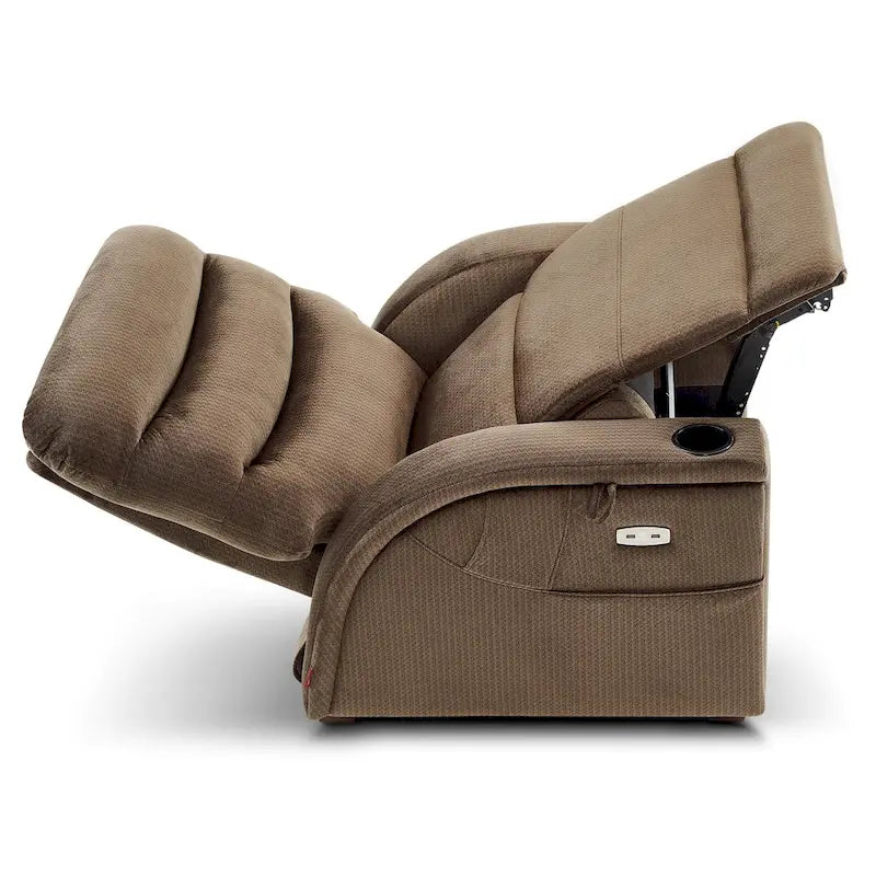 Poltrona Reclinabile MCombo Power Zero Gravity con Poggiatesta Regolabile per Soggiorno, Tessuto ZG334
