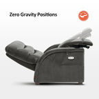 Poltrona Reclinabile MCombo Power Zero Gravity con Poggiatesta Regolabile per Soggiorno, Tessuto ZG334