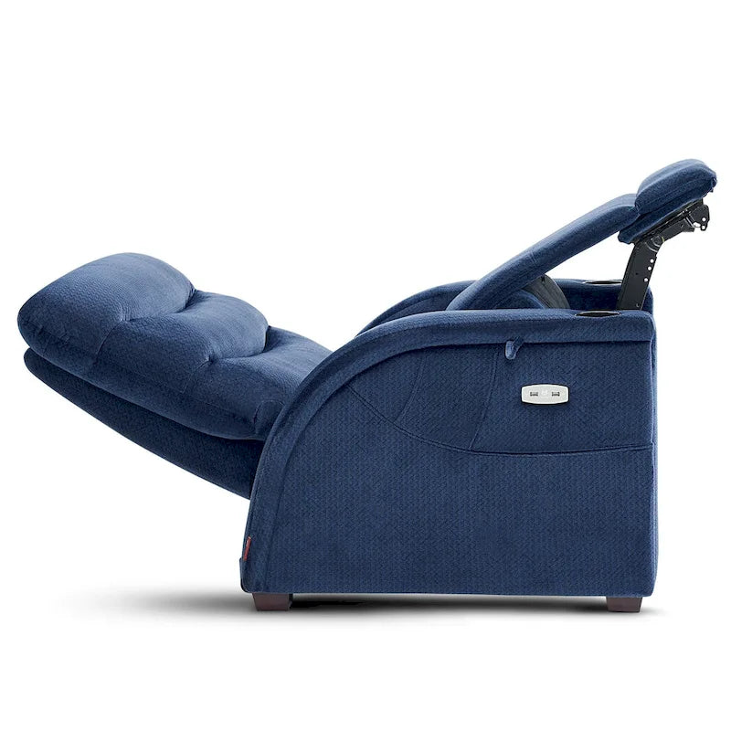 Poltrona Reclinabile MCombo Power Zero Gravity con Poggiatesta Regolabile per Soggiorno, Tessuto ZG334