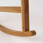 Sedia a dondolo GDFStudio Reynard da esterno in legno di acacia, Teak