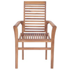 vidaXL Sedie da pranzo impilabili 6 pz in legno massello di teak