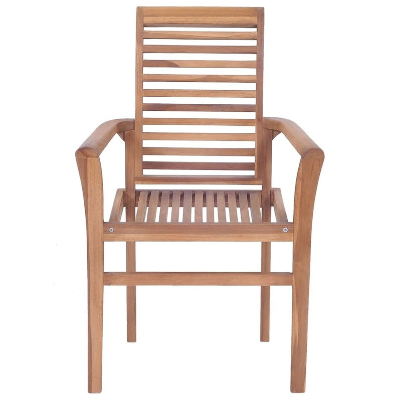 vidaXL Sedie da pranzo impilabili 6 pz in legno massello di teak