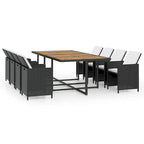 vidaXL Patio Furniture Set Outdoor Table and Chair Dining Set Poly Rattan