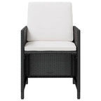 vidaXL Patio Furniture Set Outdoor Table and Chair Dining Set Poly Rattan