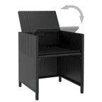vidaXL Patio Furniture Set Outdoor Table and Chair Dining Set Poly Rattan