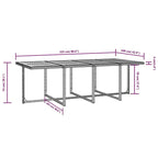 vidaXL Patio Furniture Set Outdoor Table and Chair Dining Set Poly Rattan
