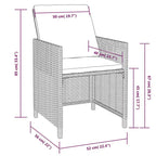 vidaXL Patio Furniture Set Outdoor Table and Chair Dining Set Poly Rattan