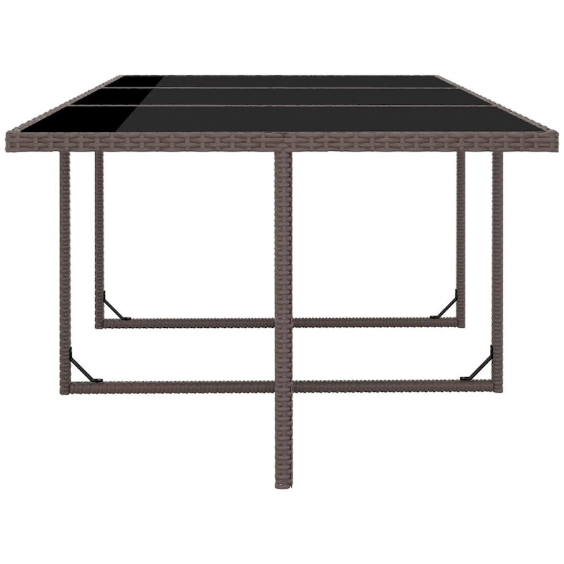 vidaXL Patio Furniture Set Outdoor Table and Chair Dining Set Poly Rattan