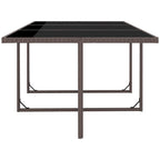 vidaXL Patio Furniture Set Outdoor Table and Chair Dining Set Poly Rattan