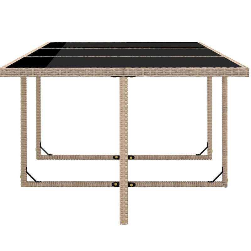 vidaXL Patio Furniture Set Outdoor Table and Chair Dining Set Poly Rattan