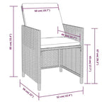 vidaXL Patio Furniture Set Outdoor Table and Chair Dining Set Poly Rattan