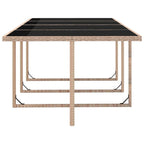 vidaXL Patio Furniture Set Outdoor Table and Chair Dining Set Poly Rattan