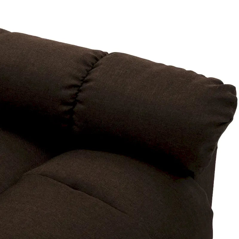 vidaXL Massage Recliner Dark Brown Fabric - 29.1 x 39 x 40.2