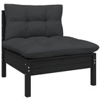 vidaXL Solid Pinewood Patio Lounge Set 8 Piece with Cushions Multi Colors - 25 x 25 x 24.6