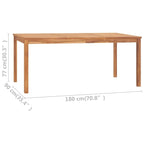 vidaXL Solid Wood Teak Patio Dining Set Garden Outdoor Table Chair 3/4/5/7/9 Piece