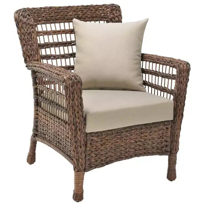 Jiallo Modern Concept Faux Sea Grass Resin Rattan Patio Chair