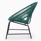 Christopher Knight Home Nusa Outdoor Rattan and Metal Acapulco Weave Club Chairs (Set of 2)