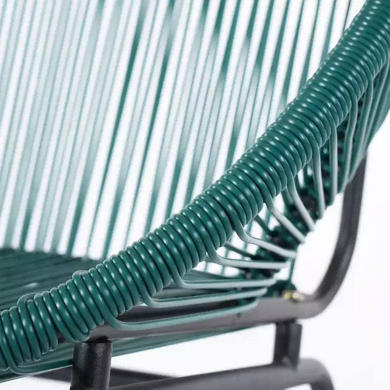 Christopher Knight Home Nusa Outdoor Rattan and Metal Acapulco Weave Club Chairs (Set of 2)