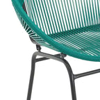 Christopher Knight Home Nusa Outdoor Rattan and Metal Acapulco Weave Club Chairs (Set of 2)