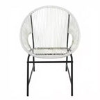 Christopher Knight Home Nusa Outdoor Rattan and Metal Acapulco Weave Club Chairs (Set of 2)