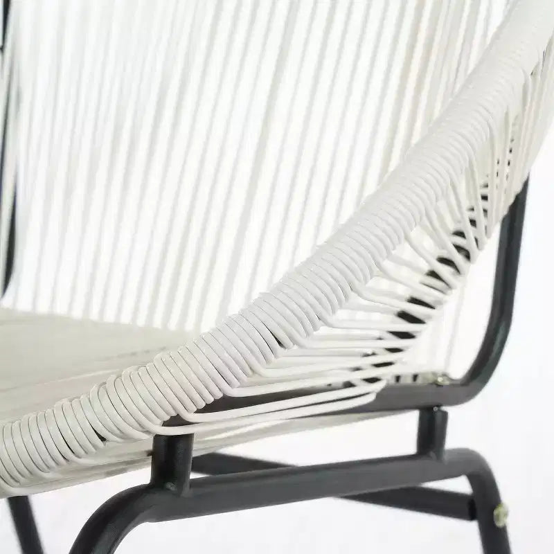 Christopher Knight Home Nusa Outdoor Rattan and Metal Acapulco Weave Club Chairs (Set of 2)