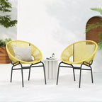 Christopher Knight Home Nusa Outdoor Rattan and Metal Acapulco Weave Club Chairs (Set of 2)