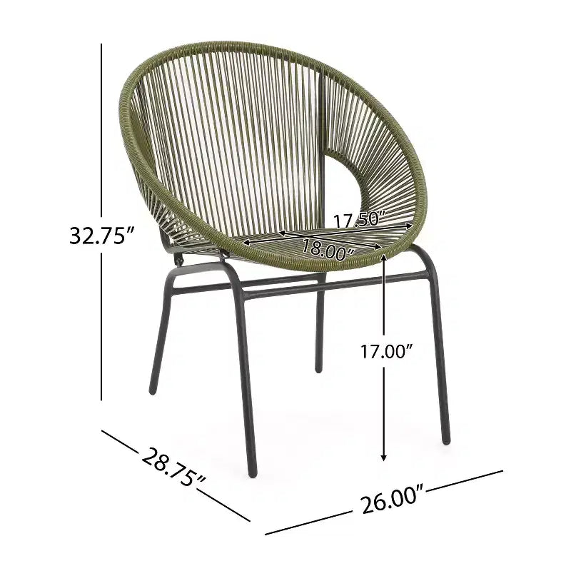 Christopher Knight Home Nusa Outdoor Rattan and Metal Acapulco Weave Club Chairs (Set of 2)