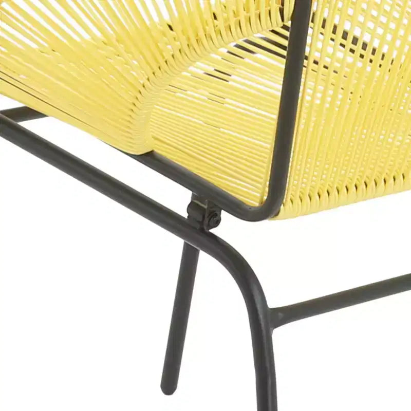 Christopher Knight Home Nusa Outdoor Rattan and Metal Acapulco Weave Club Chairs (Set of 2)
