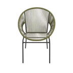 Christopher Knight Home Nusa Outdoor Rattan and Metal Acapulco Weave Club Chairs (Set of 2)
