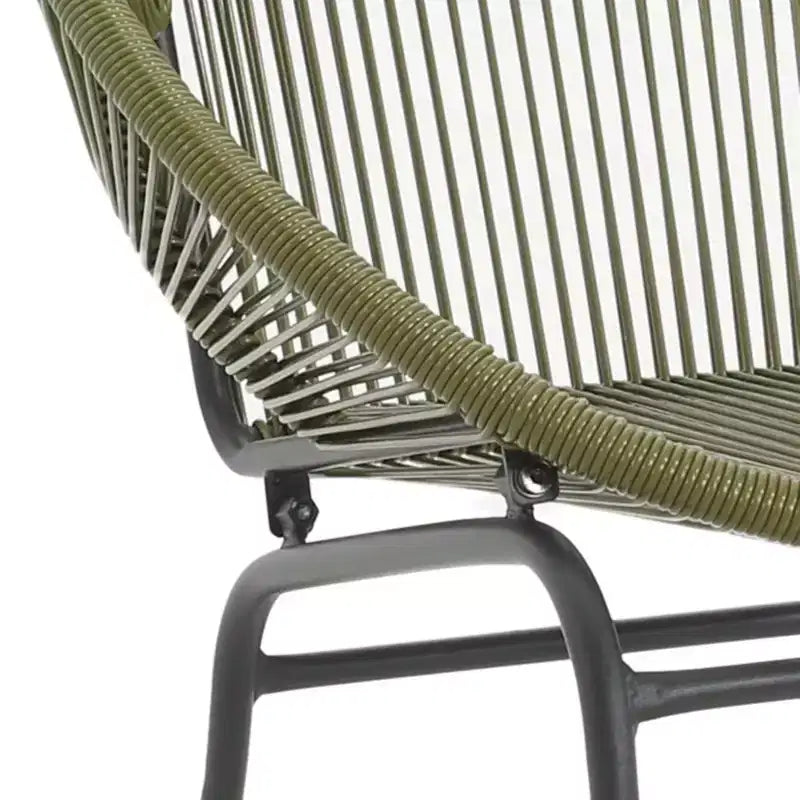 Christopher Knight Home Nusa Outdoor Rattan and Metal Acapulco Weave Club Chairs (Set of 2)