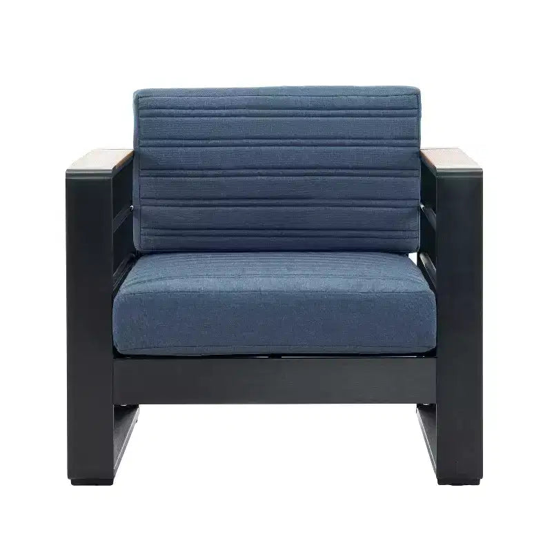 Christopher Knight Home Giovanna Outdoor Aluminum and Faux Wood Club Chair (Set of 2)