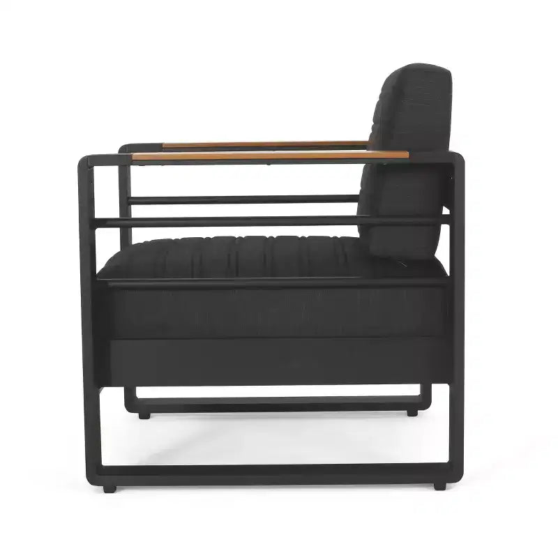 Christopher Knight Home Giovanna Outdoor Aluminum and Faux Wood Club Chair