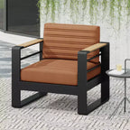 Christopher Knight Home Giovanna Outdoor Aluminum and Faux Wood Club Chair
